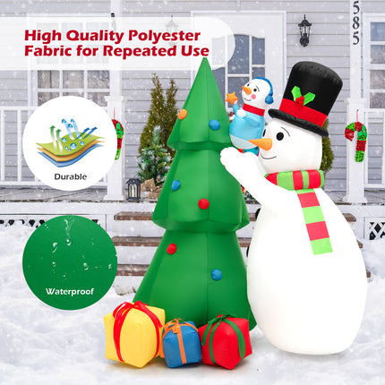DREAMADE 6 FT Christmas Decoration, Inflatable Christmas Tree with Snowmen