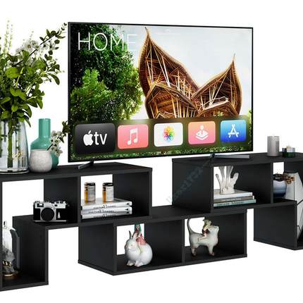 DREAMADE 3 Piece TV Stand, Modular TV Console with Bookshelves, Free Combination w/Storage Cubes for 50 to 65 Inch TV