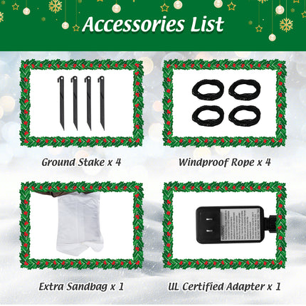 DREAMADE 6.5FT Inflatable Christmas Decoration, Self Inflating Christmas Tree w/Santa Claus