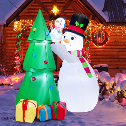 DREAMADE 6 FT Christmas Decoration, Inflatable Christmas Tree with Snowmen