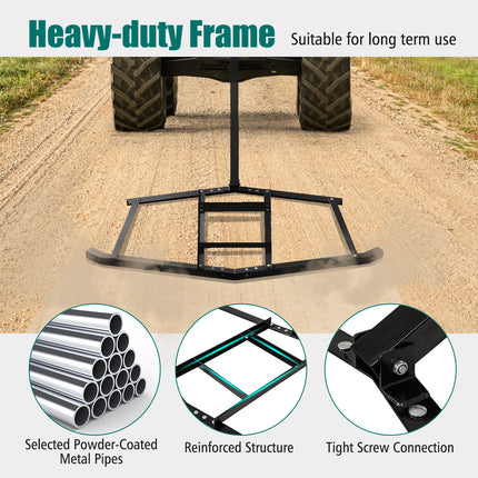 DREAMADE 66" Driveway Drag Harrow, Tow Behind Landscape Harrow