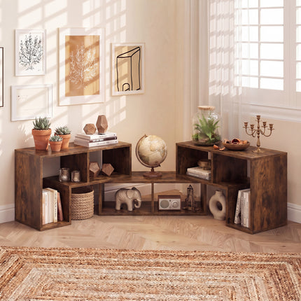 DREAMADE 3 Piece TV Stand, Modular TV Console with Bookshelves, Free Combination w/Storage Cubes for 50 to 65 Inch TV