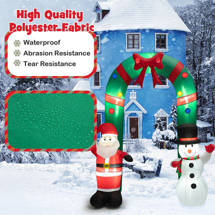 DREAMADE 8 FT Inflatable Christmas Decoration, Tall Christmas Tree Archway w/Santa Claus