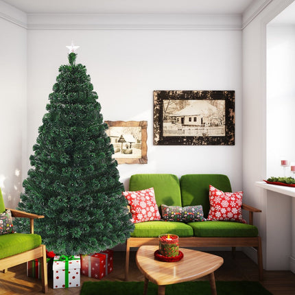 Artificial Christmas Tree Pre-Lit Optical Fiber Tree 8 Flash Modes - DreamadeUS