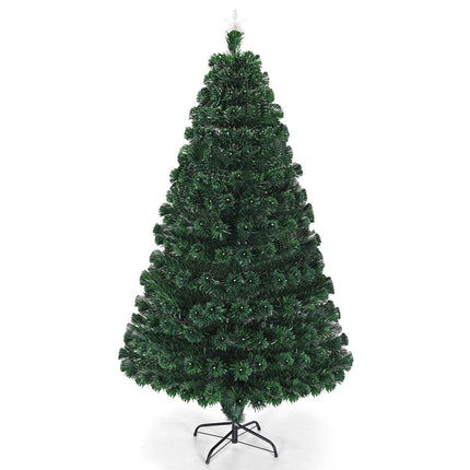 Artificial Christmas Tree Pre-Lit Optical Fiber Tree 8 Flash Modes - DreamadeUS