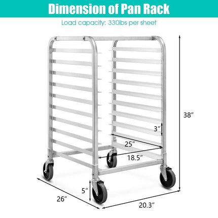 10 Tier Aluminum Bakery Rack Home Commercial Kitchen Bun Pan - Dreamadeus