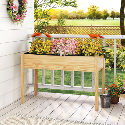 DREAMADE Raised Garden Bed, 47" x 22.5" x 30" Elevated Planter Box w/Legs & Drainage Hole