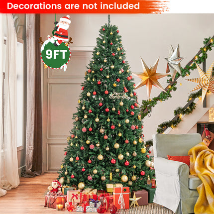 DREAMADE 9 FT Artificial Christmas Tree, Premium Hinged Pine Xmas Tree with 3594 PVC Branch Tips