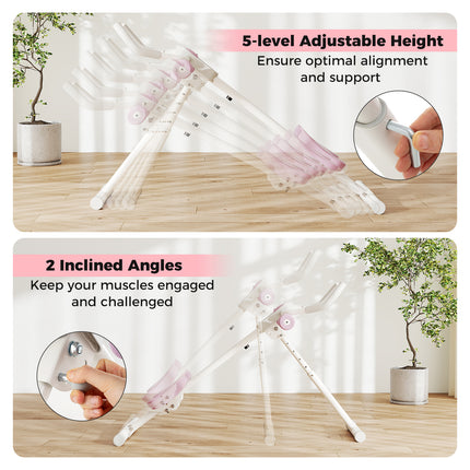 Ab Workout Equipment,Foldable Strength Trainer with Elbow Support, Knee Protection & LCD Monitor
