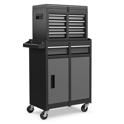 DREAMADE 5-Drawer Tool Chest Combo, Rolling Tool Cabinet w/Detachable Top Tool Box