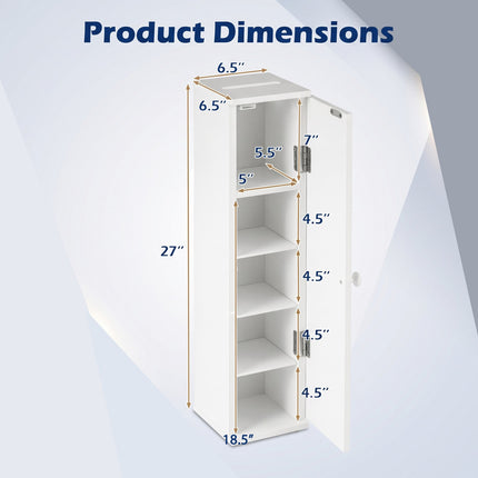 DREAMADE Toilet Paper Holder Cabinet, 4-Tier Bathroom Storage Cabinet