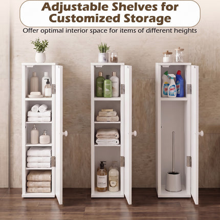 DREAMADE Toilet Paper Holder Cabinet, 4-Tier Bathroom Storage Cabinet