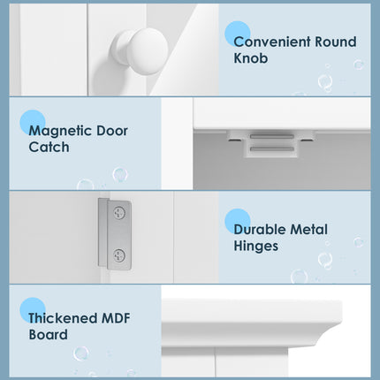DREAMADE Mirrored Wall Mount Cabinet, Bathroom Storage Cabinet with Adjustable Shelf & HD Mirror
