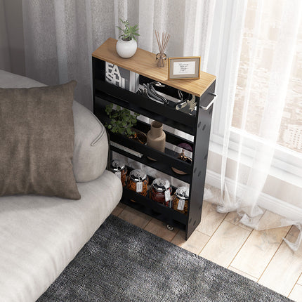 DREAMADE Slim Storage Cart, 4 Tier Narrow Storage Cabinet Between Washer and Dryer
