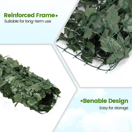DREAMADE Faux Ivy Privacy Screen, Expandable Artificial Greenery Fence