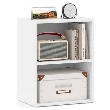 DREAMADE 2 Cube Storage Organizer, Open Storage Display Cabinet with Modular Cubby Design & Adjustable Shelf