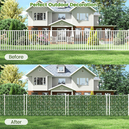 DREAMADE Faux Ivy Privacy Screen, Expandable Artificial Greenery Fence