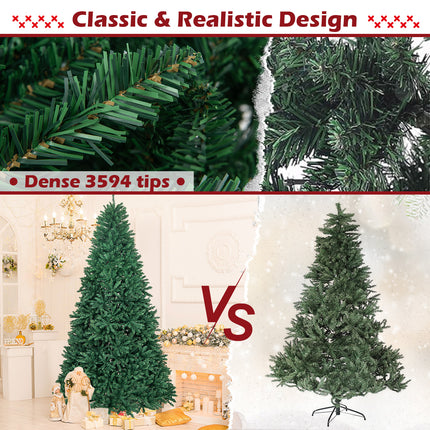 DREAMADE 9 FT Artificial Christmas Tree, Premium Hinged Pine Xmas Tree with 3594 PVC Branch Tips
