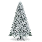 DREAMADE 7.5FT Flocked Christmas Tree, Artificial Xmas Tree w/PVC Needles