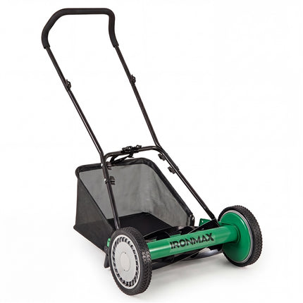 DREAMADE Manual Reel Mower, 16" Push Reel Lawn Mower, Green
