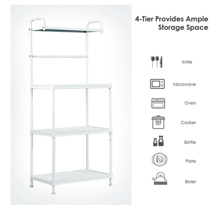 4-Tier Kitchen Microwave Storage Rack Oven Stand - Dreamadeus