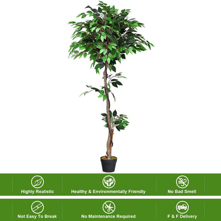 4/5.5/6FT FICUS Silk Leaf Artificial Tree - DreamadeUS