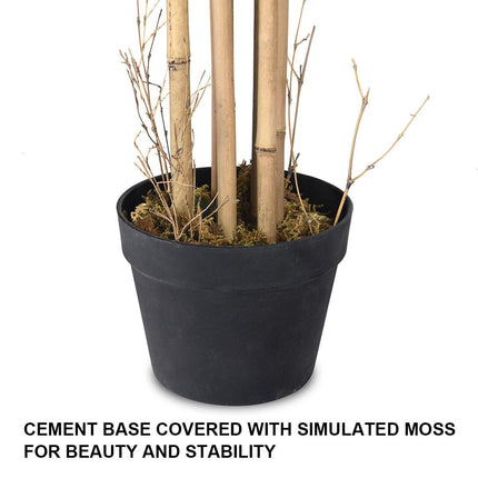 Fake Bamboo Tree Artificial Greenery Plants in Nursery Pot Decorative Trees for Home - DreamadeUS