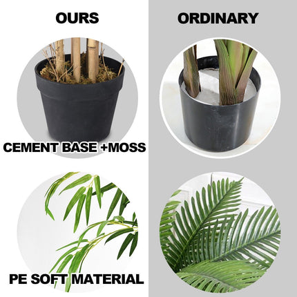 Fake Bamboo Tree Artificial Greenery Plants in Nursery Pot Decorative Trees for Home - DreamadeUS