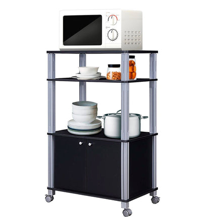 Rolling Kitchen Bakers Rack Microwave Oven Stand