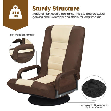 360 Degree Swivel Gaming Chair , Foldable Lazy Sofa Chair - Dreamadeus