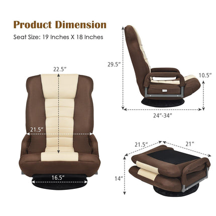 360 Degree Swivel Gaming Chair , Foldable Lazy Sofa Chair - Dreamadeus