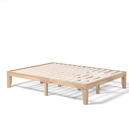 King/Queen/Full/Twin Size No Box Spring Needed 14 Inch Solid Wood Platform Bed Frame