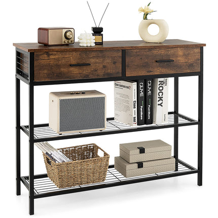 Dreamade 39.5” Console Table with Storage Drawer - Entryway Table with 2 Drawers