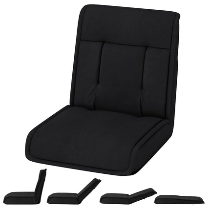 Dreamade Floor Chair, Lazy Sofa with 14-Poistion Adjustable Backrest & 5-Position Adjustable Headrest, Padded Sleeper Bed
