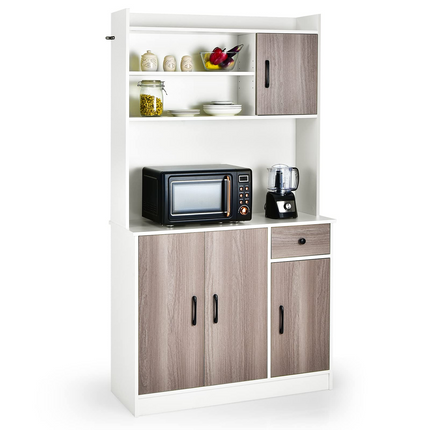 Dreamade Buffet Hutch Cabinet, Kitchen Hutch Sideboard, Buffet Pantry on Island