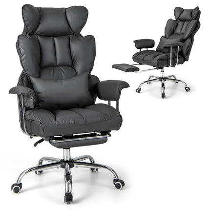 Dreamade Office Desk Chair, High Back Executive Office Chair with Foot Rest and Lumbar Support
