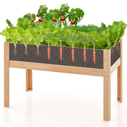 Dreamade 30”x18”x24” Raised Garden Bed Elevated Wood Planter Box with Legs