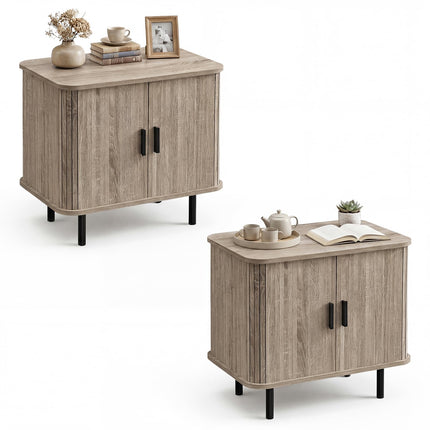 Dreamade 24’’ Large Century Modern Nightstand Set of 2/1