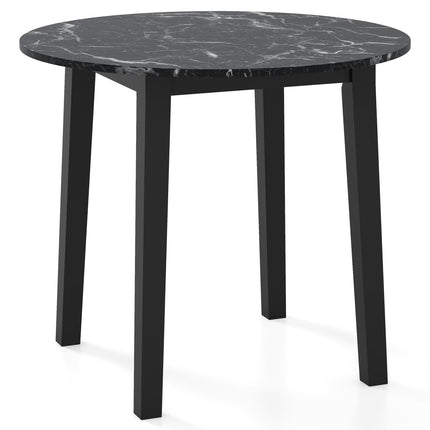 Dreamade 35” Round Dining Table - Kitchen Table with Rubber Wood Legs