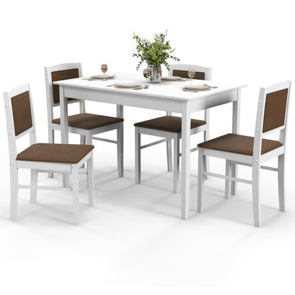 Dreamade 5-Piece Dining Table Set for 4 - Breakfast Nook Table Set with Kitchen Table