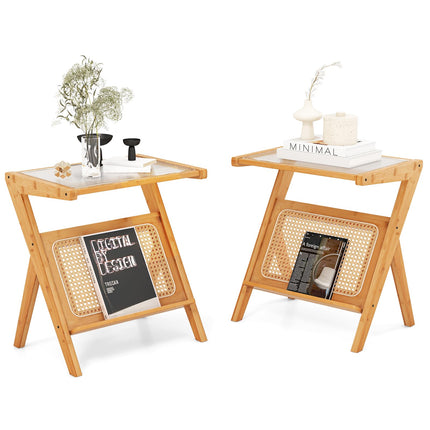 Dreamade Rattan Side Table