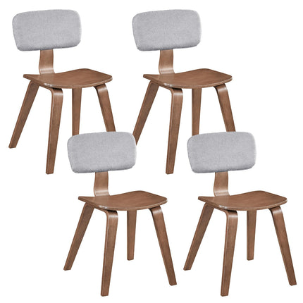 Dreamade Dining Chairs Set of 4/2 Teddy Velvet Padded Backrest & Ergonomic Seat