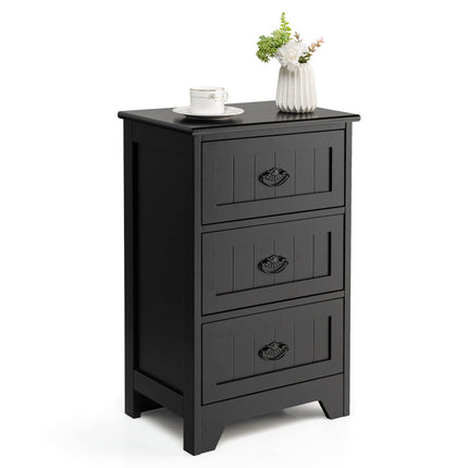 Dreamade Nightstand with 3 Drawers, Bedside Table