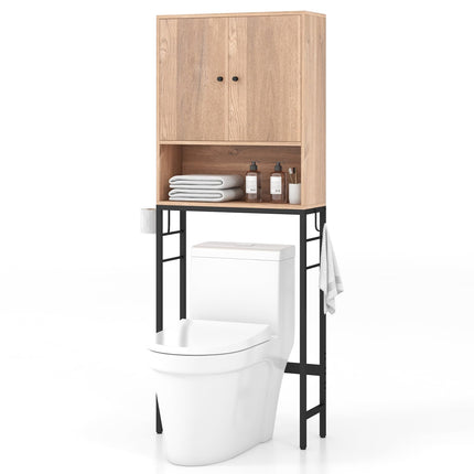 Dreamade Over The Toilet Storage Cabinet - Toilet Shelf Rack with Anti-Tip Device