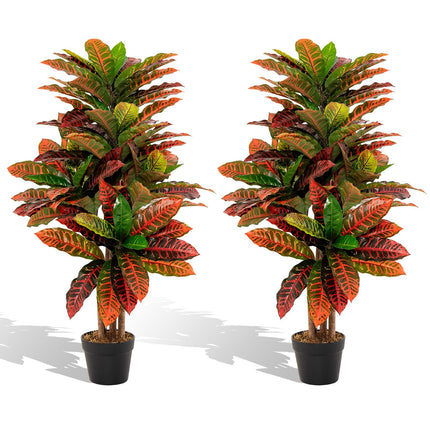 Dreamade Artificial Croton Palm Tree