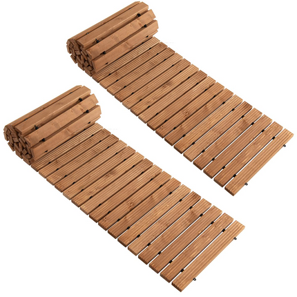 Dreamade 8ft Wooden Garden Pathway