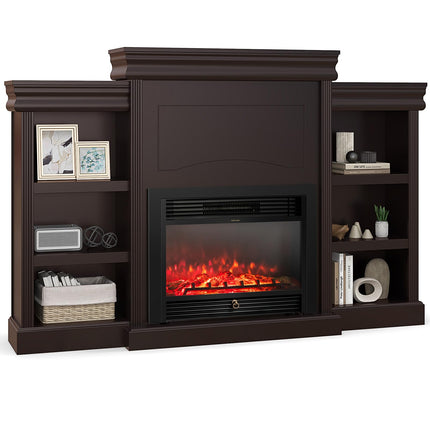 Dreamade Electric Fireplace TV Stand - 1500W Electric Fireplace Inserts with 3 Flame Colors
