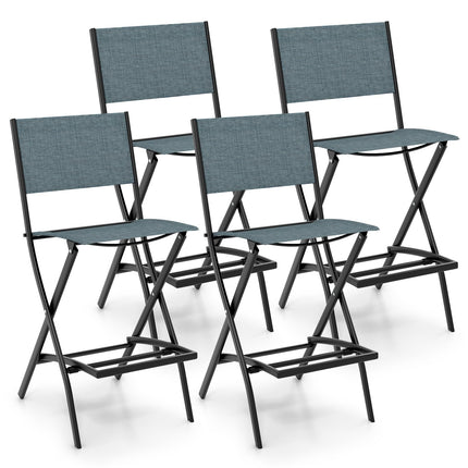 Dreamade Folding Patio Bar Chairs Set of 6