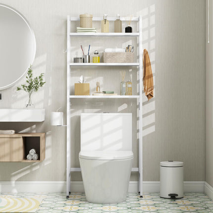 Dreamade Over The Toilet Storage Shelf - 3-Tier Freestanding Above Toilet Rack
