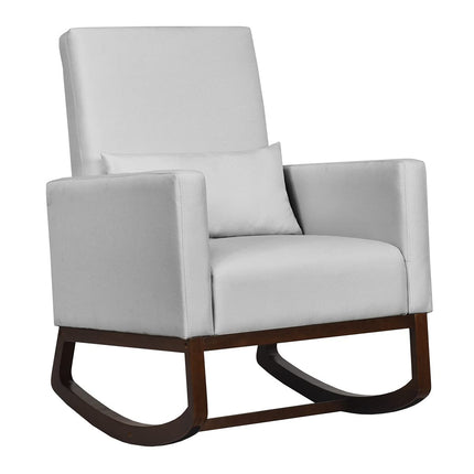 Dreamade Upholstered Rocking Chair, Modern High Back Armchair
